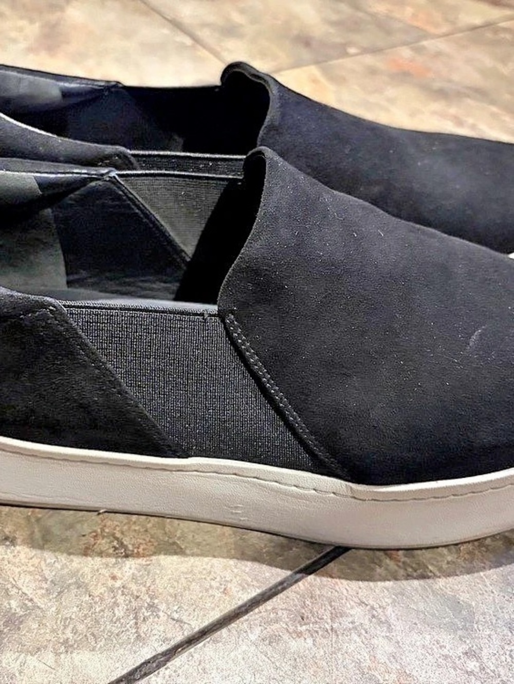 VINCE Warren Platform Slip-On Sneaker Sneakers Black & White US 9.5